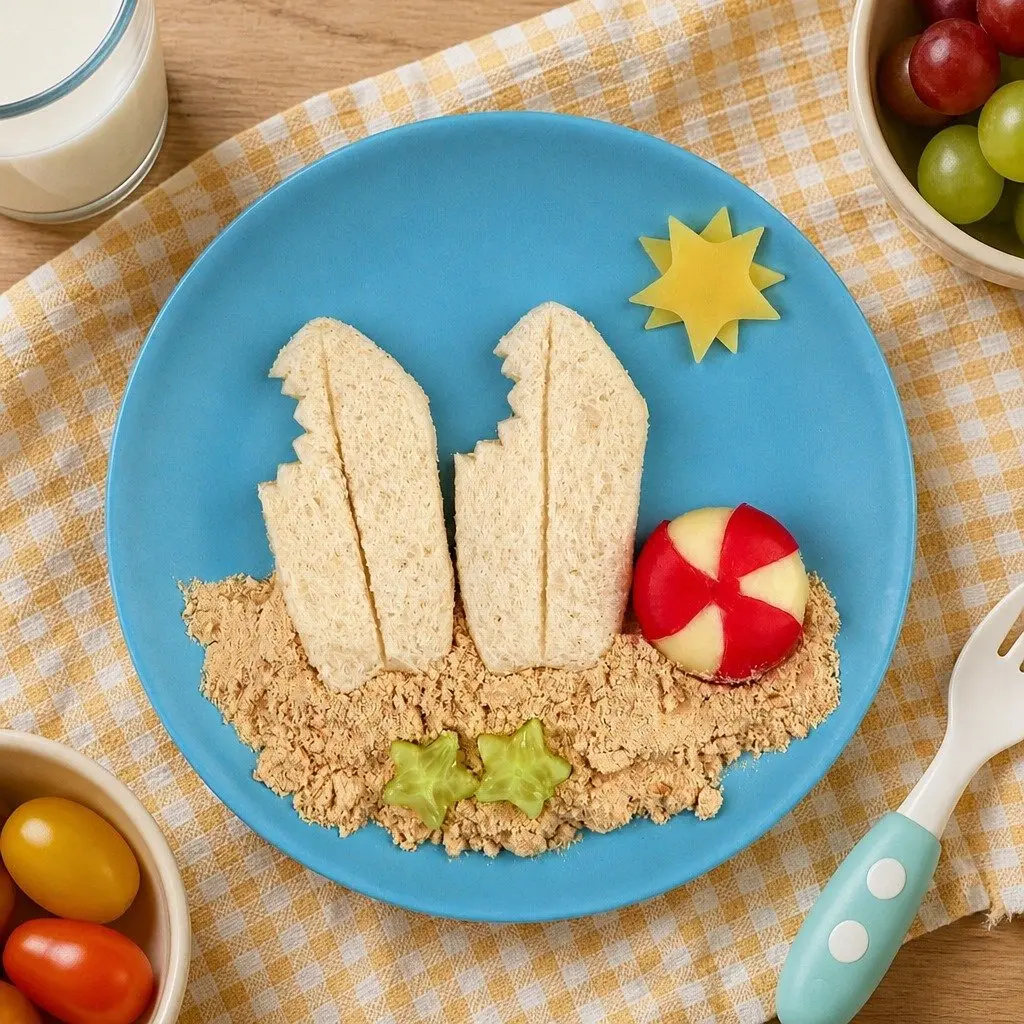 Lunch Punch Shark Sandwich Cutter Set Kids Fun Shaped Cutters Twin Design