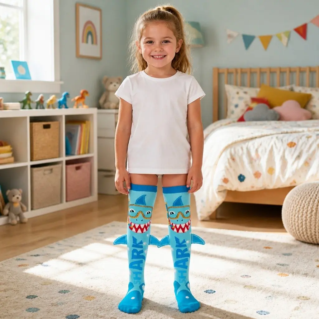 Shark Socks with Fins for Ages 6-99