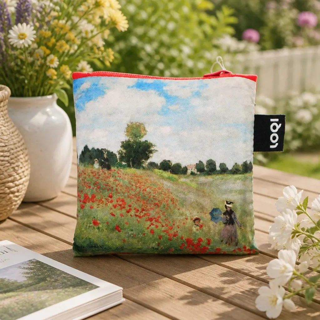 Tote Bag Wild Poppies Art Print Lightweight Spacious Everyday Shopping Travel