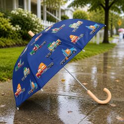 Reliable Kids Umbrella with Colour Changing Print and Wood Handle