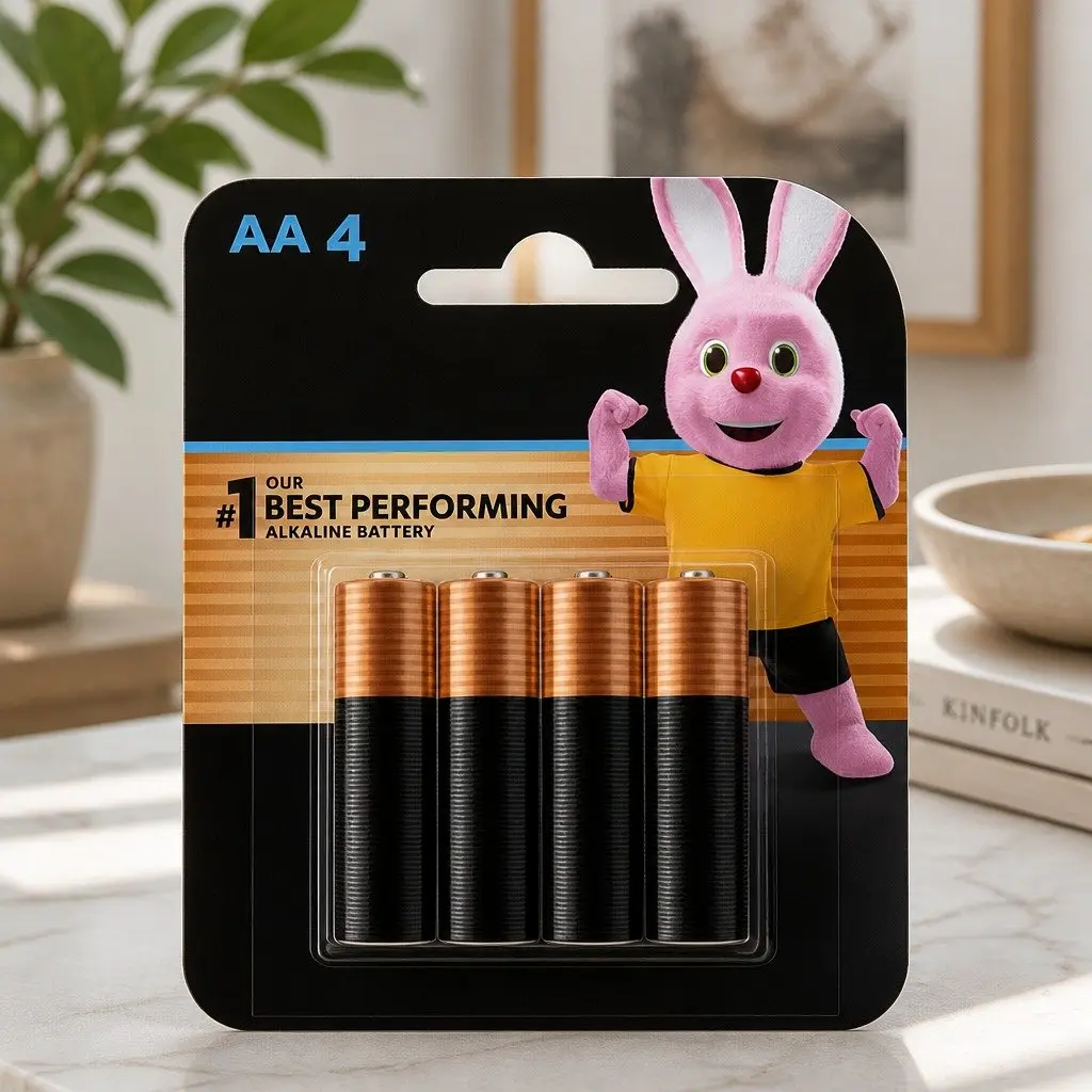Optimum AA Batteries 4 Pack Alkaline 1.5V High Drain Devices