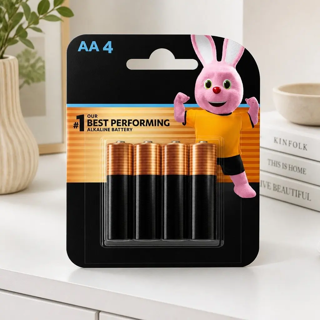 Optimum AA Batteries 4 Pack Alkaline 1.5V High Drain Devices