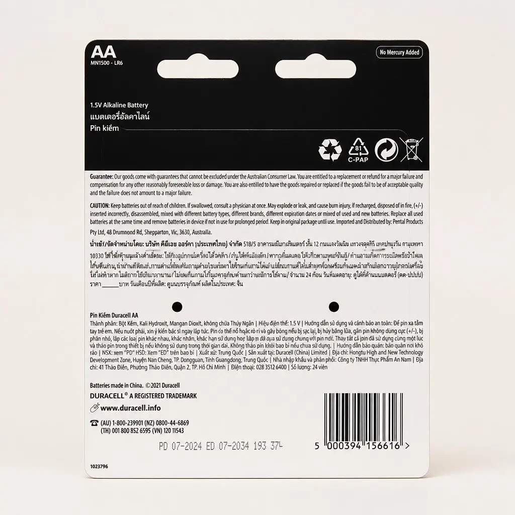 AA Batteries Long Lasting Power 48 Pack Household Electronics