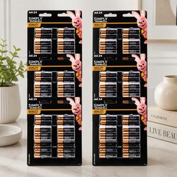 Practical and Reliable AA Alkaline Batteries 24pk