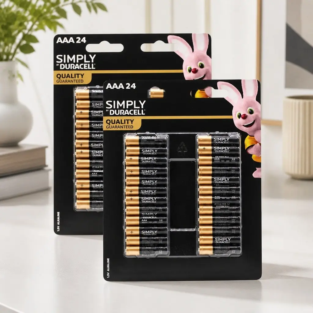 AAA Alkaline Batteries 24 Pack x2 Long Lasting Power Household Electronics Bulk