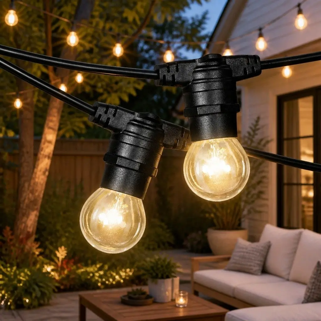 Festoon String Lights 38M Wedding Party Outdoor Indoor Warm White Decoration Kit