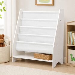 Kids Bookshelf 4-Tier Bookcase Storage Organiser Furniture Open Shelves Display