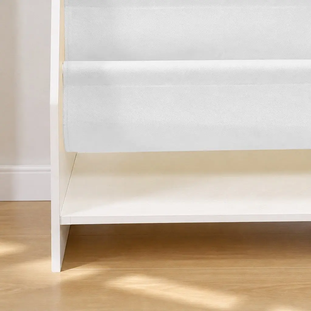 Kids Bookshelf 4-Tier Bookcase Storage Organiser Furniture Open Shelves Display