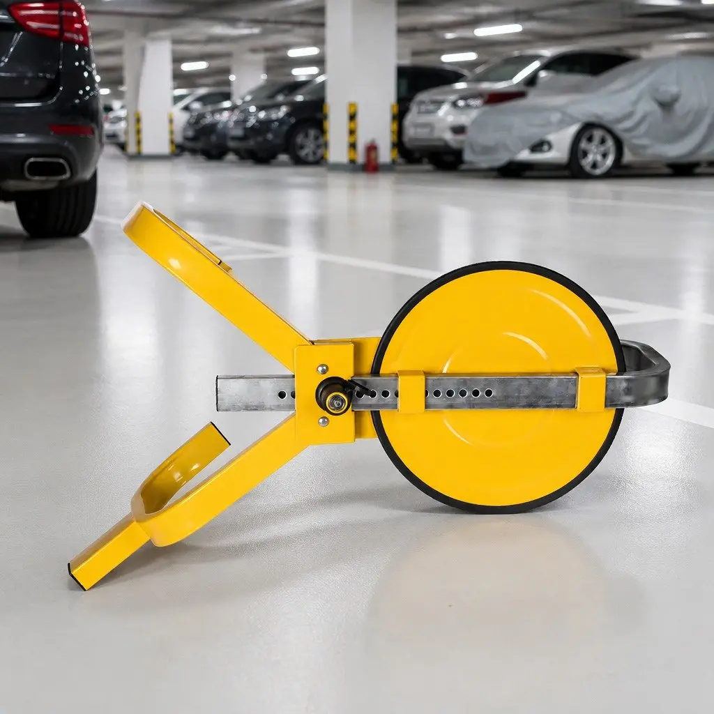 Wheel Lock Clamp Anti-Theft Security Device for Vehicle 13 to 15 Inch Yellow