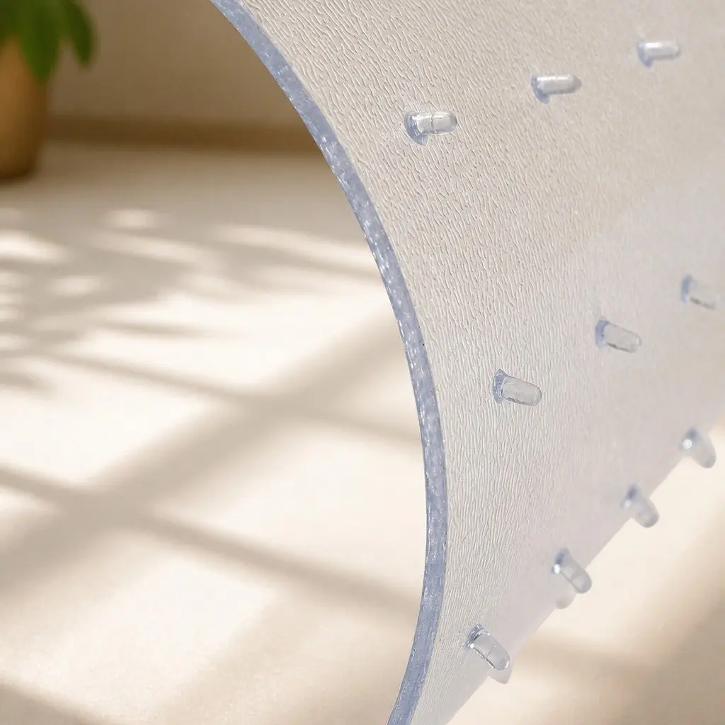 PVC Chair Mat Carpet Protector for Hard Surfaces Clear 120cm x 90cm