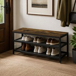 3-Tier Shoe Rack Bench - Reliable and Versatile Storage