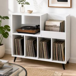 Reassuring Quality Record Player Stand for Vinyl Collections