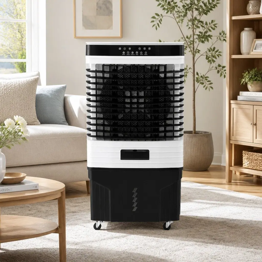 Evaporative Air Cooler 60L Humidifier Purifier Portable White Black