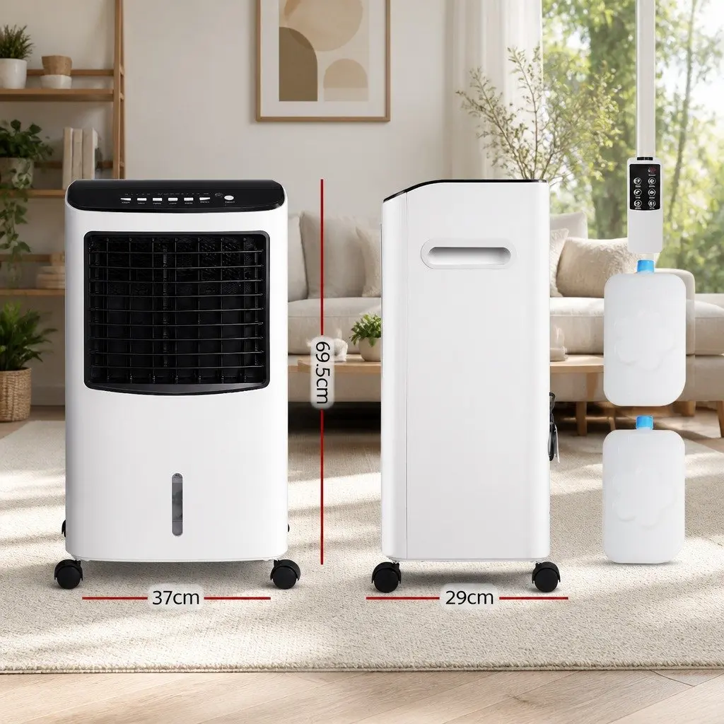 Evaporative Air Cooler 8L Humidifier Purifier Fan White