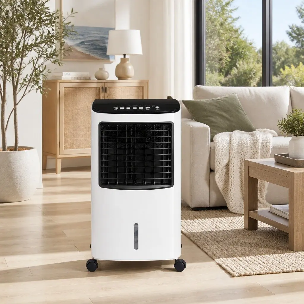 Evaporative Air Cooler 8L Humidifier Purifier Fan White