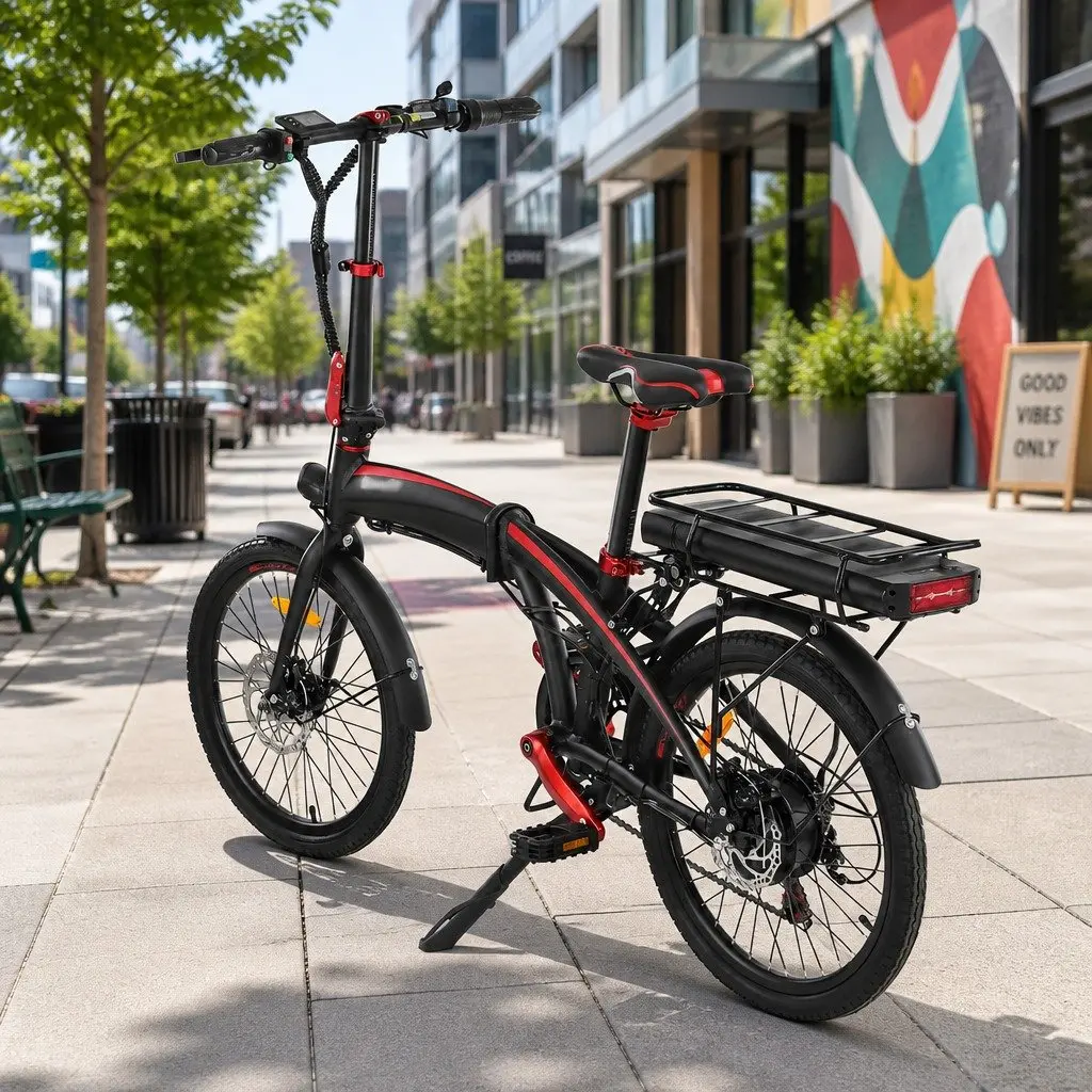 Folding Electric Bike 250W Motor Urban Commuter Portable Black
