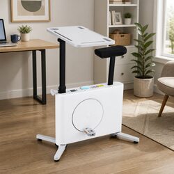 Exercise Desk Bike Magnetic Resistance Home Gym Workstation Tabletop Fitness