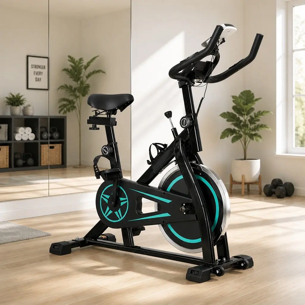 Exercise Bike Indoor Cardio Training 10kg Flywheel Black