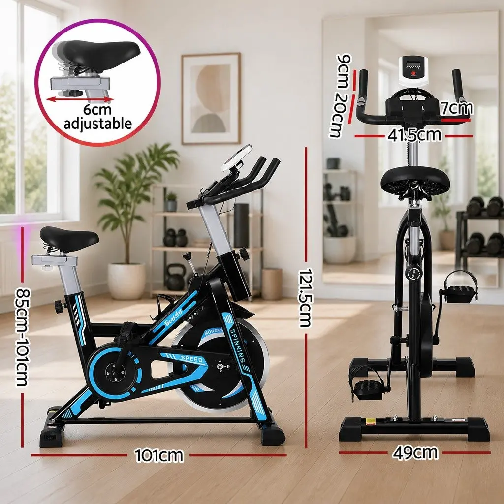 Exercise Bike Indoor Cardio 13KG Flywheel Black