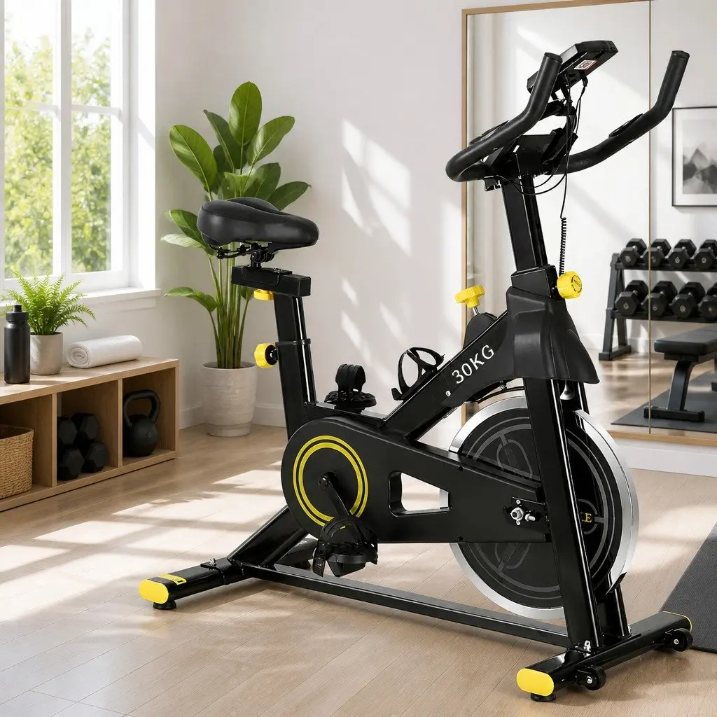 Exercise Bike Cardio Home Gym Adjustable Black