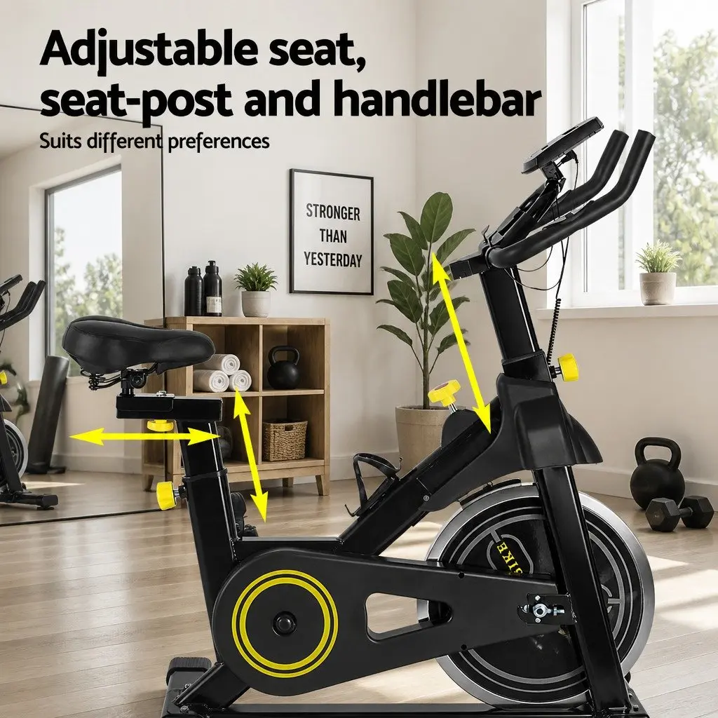 Exercise Bike Cardio Home Gym Adjustable Black