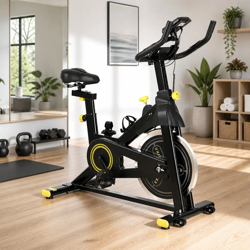 Exercise Bike Cardio Home Gym Adjustable Black