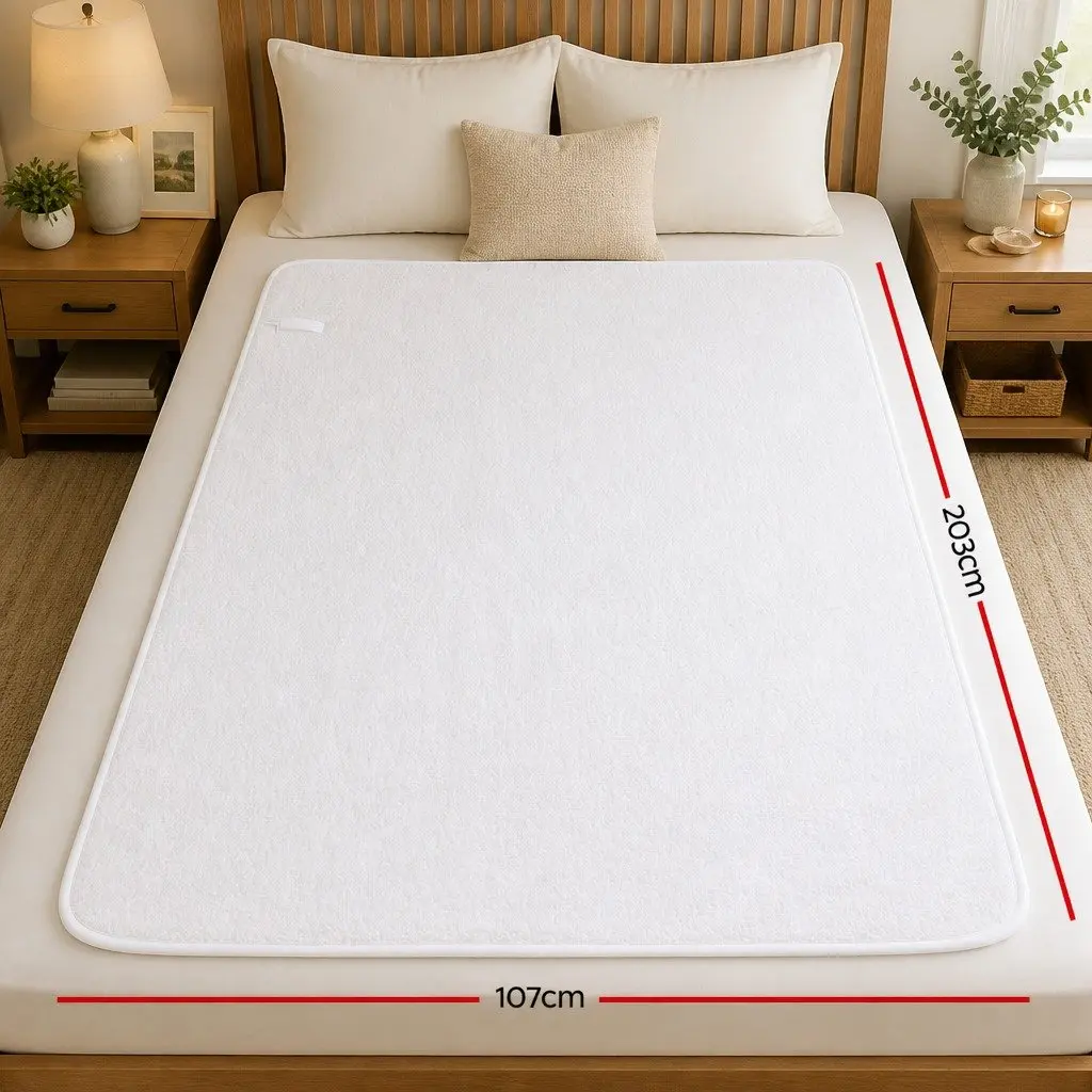 Electric Blanket King Single Fully Fitted LED Remote Sherpa Fleece Washable