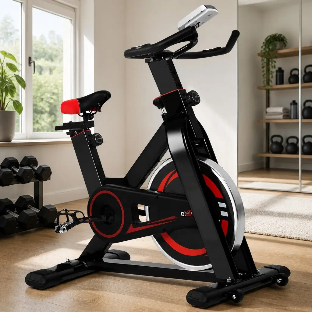 Exercise Bike Indoor Cycling Home Gym Fitness 6kg Flywheel Black