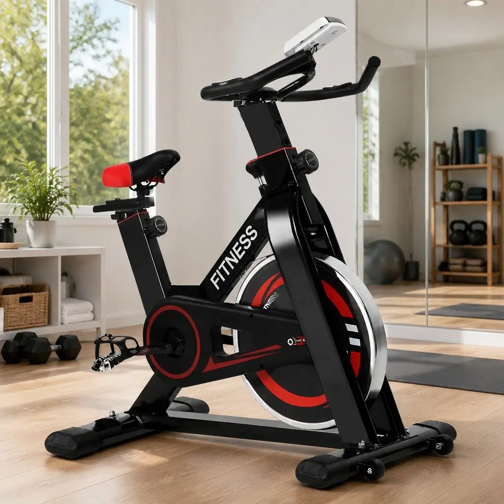 Exercise Bike Indoor Cycling Home Gym Fitness 6kg Flywheel Black