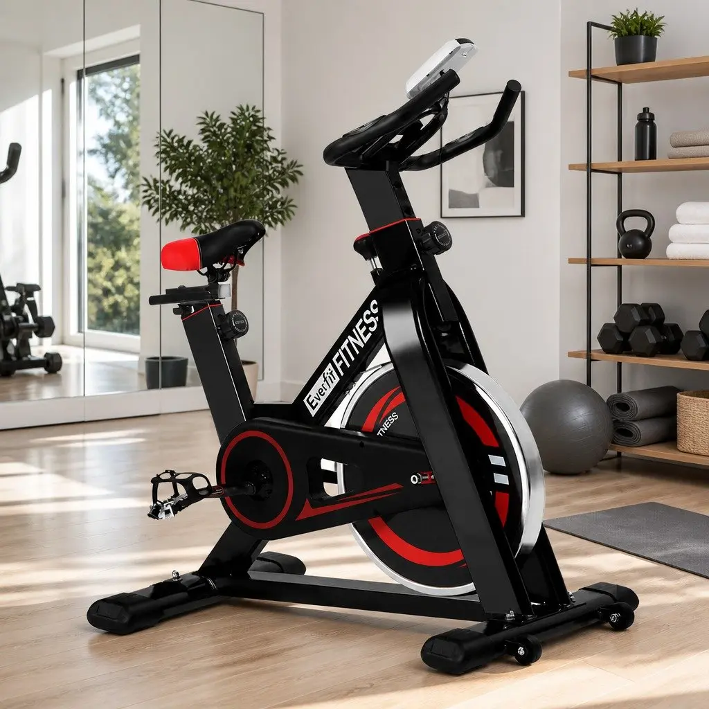 Exercise Bike Indoor Cycling Home Gym Fitness 6kg Flywheel Black
