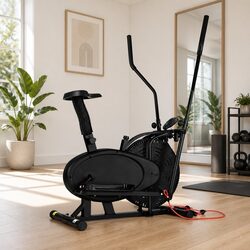 Exercise Bike Cross Trainer 4 in 1 Home Gym Indoor Cardio Machine Black