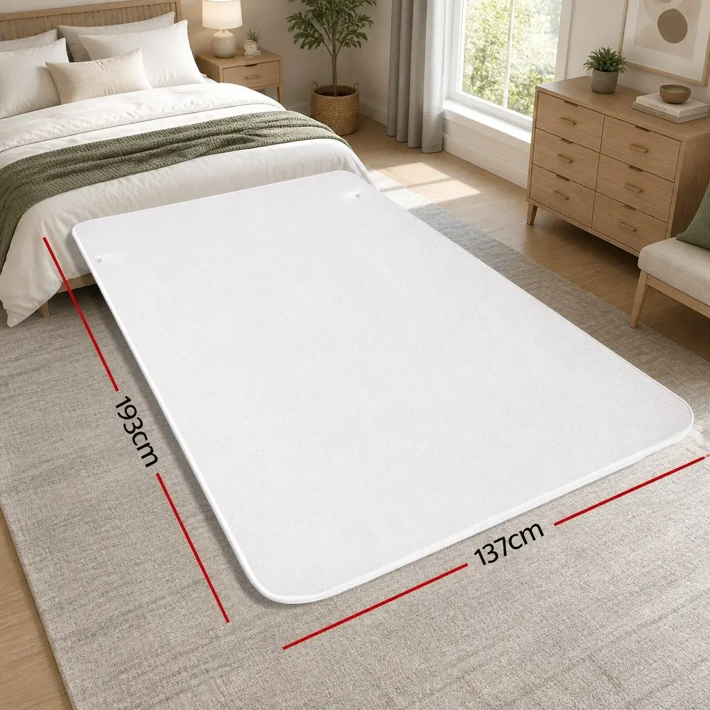 Double Electric Blanket Fitted Fleece Synthetic Wool Warm Cosy Sleep Winter