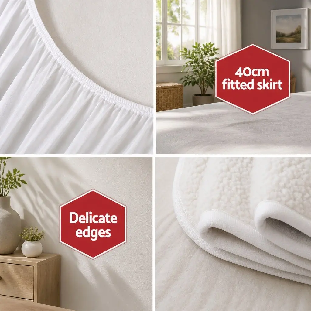 Double Electric Blanket Fitted Fleece Synthetic Wool Warm Cosy Sleep Winter