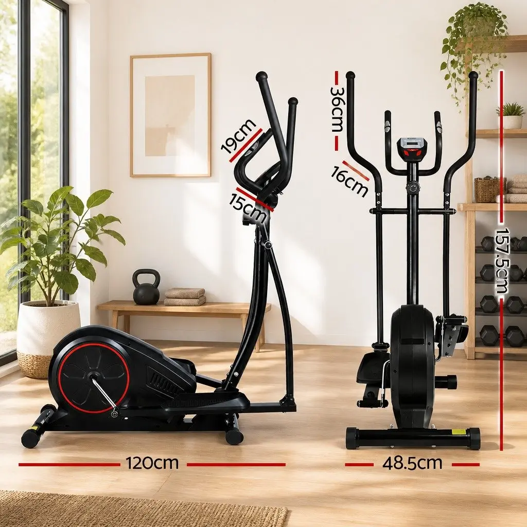 Elliptical Cross Trainer Exercise Bike Home Gym Fitness Machine Black