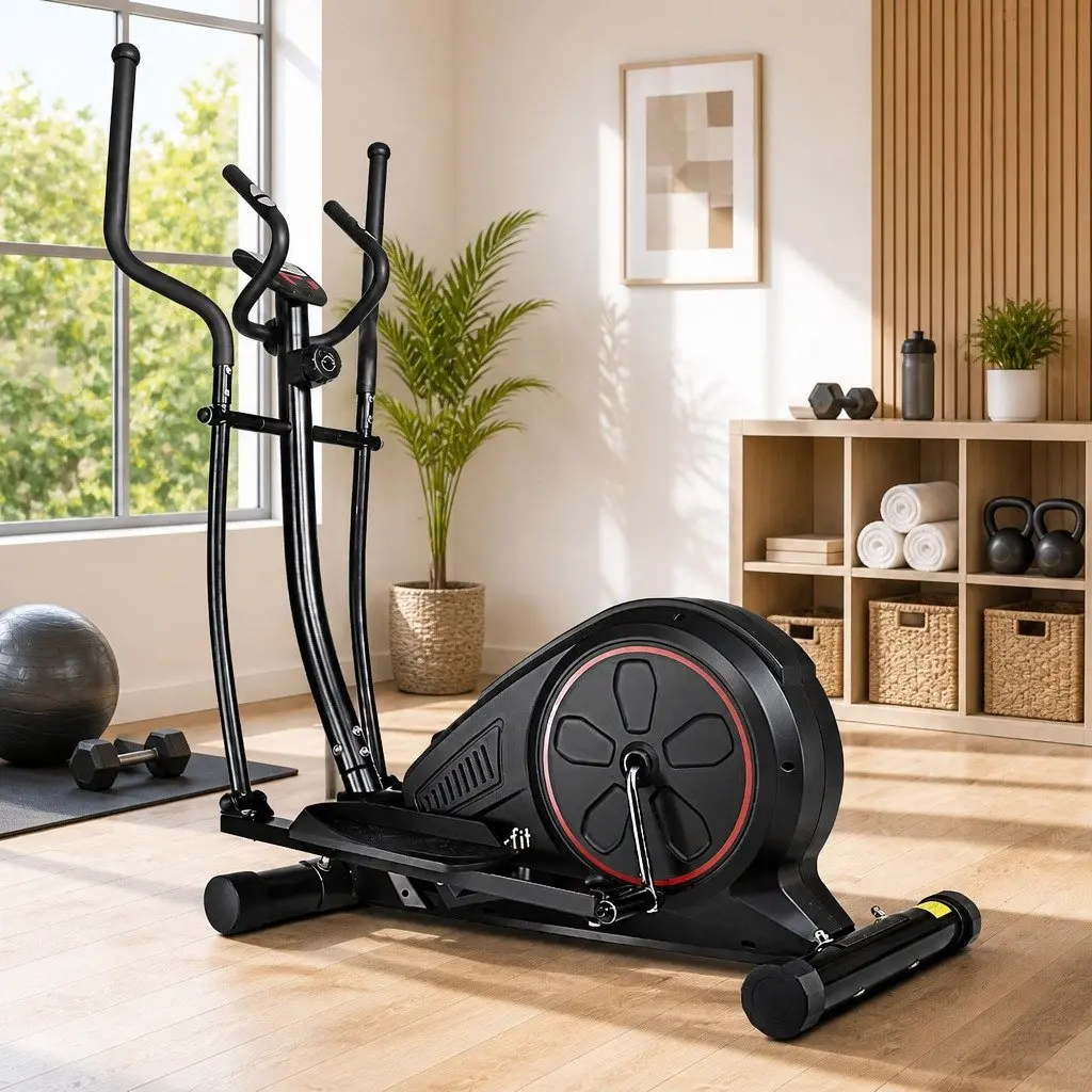 Elliptical Cross Trainer Exercise Bike Home Gym Fitness Machine Black