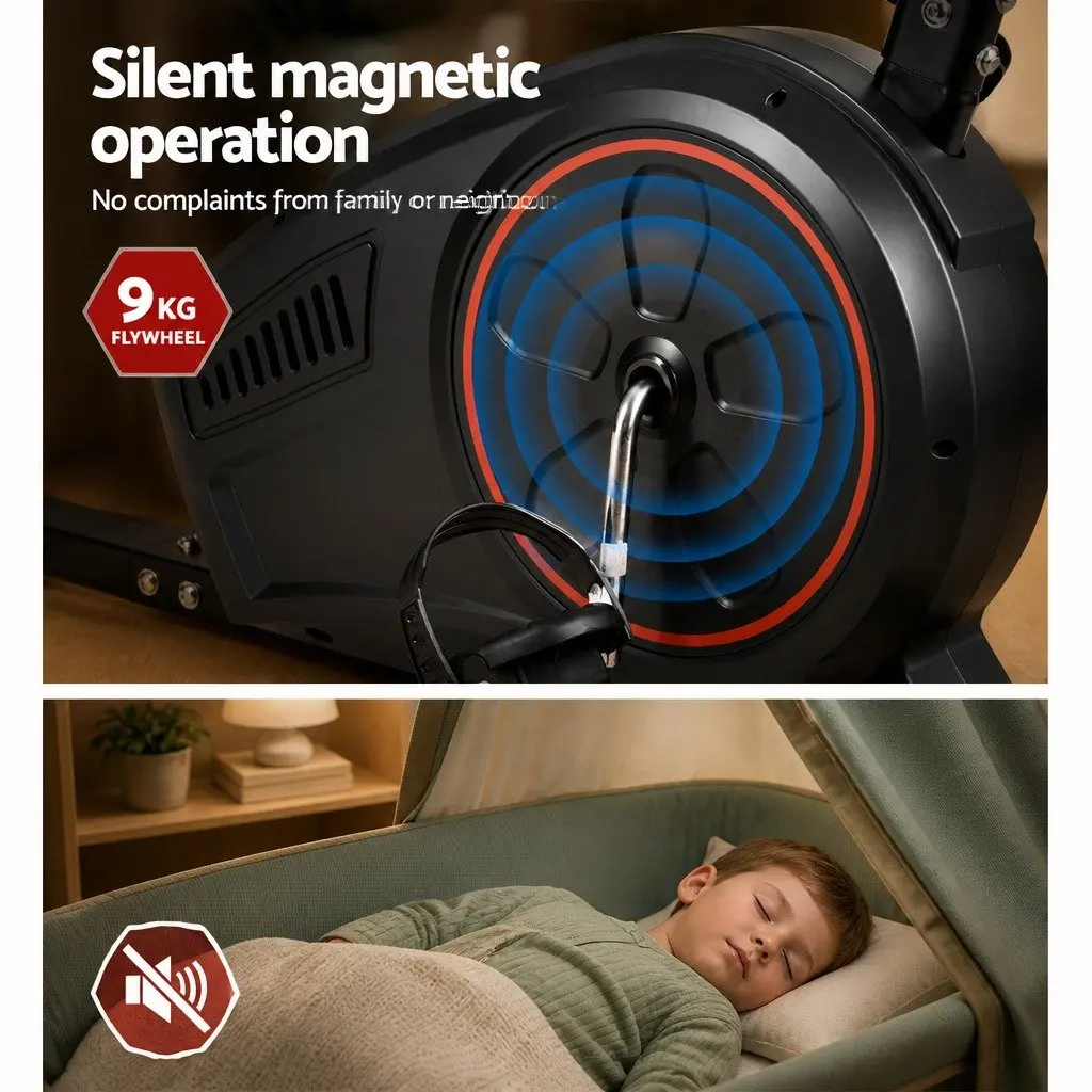 Recumbent Exercise Bike Magnetic Indoor Cycling Home Gym Cardio 8 Resistance Black