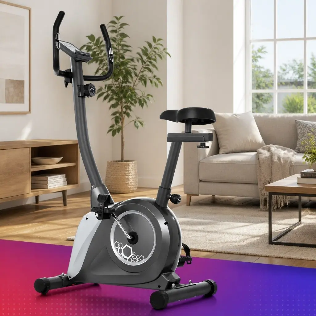 Magnetic Exercise Bike Home Gym Cardio Trainer 93.5x48x137.5cm Grey