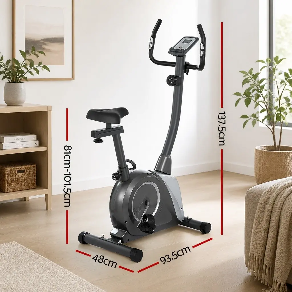 Magnetic Exercise Bike Home Gym Cardio Trainer 93.5x48x137.5cm Grey