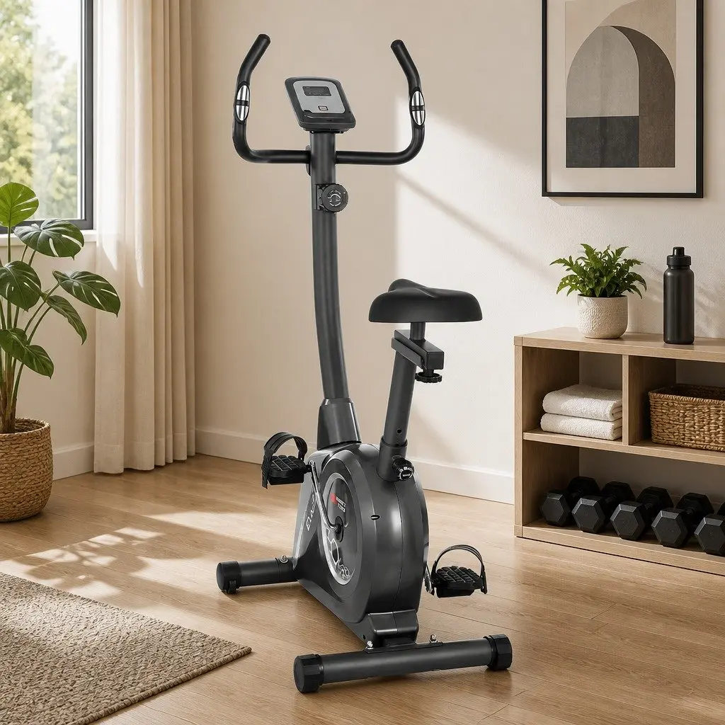 Magnetic Exercise Bike Home Gym Cardio Trainer 93.5x48x137.5cm Grey