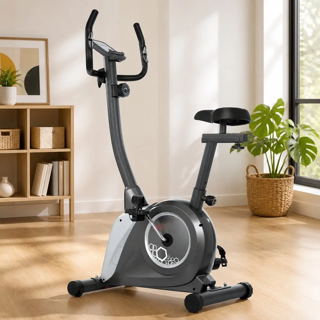 Magnetic Exercise Bike Home Gym Cardio Trainer 93.5x48x137.5cm Grey