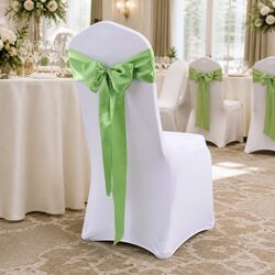 20 Pcs of Grass Green Satin Sashes for Your Events