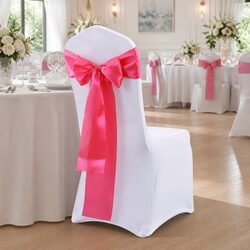 Mauve Satin Chair Sashes & Table Runners - Practical & Stylish