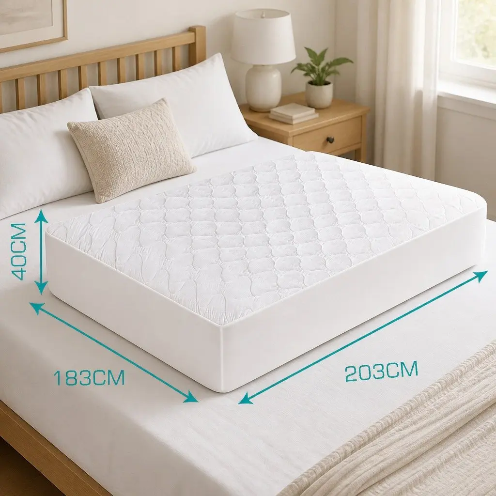 Fitted Waterproof Bed Mattress Protector King Size Bedding Cover Sheet