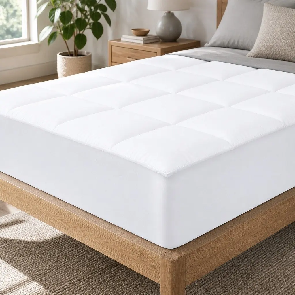 Fitted Waterproof Mattress Protector Super King Size White