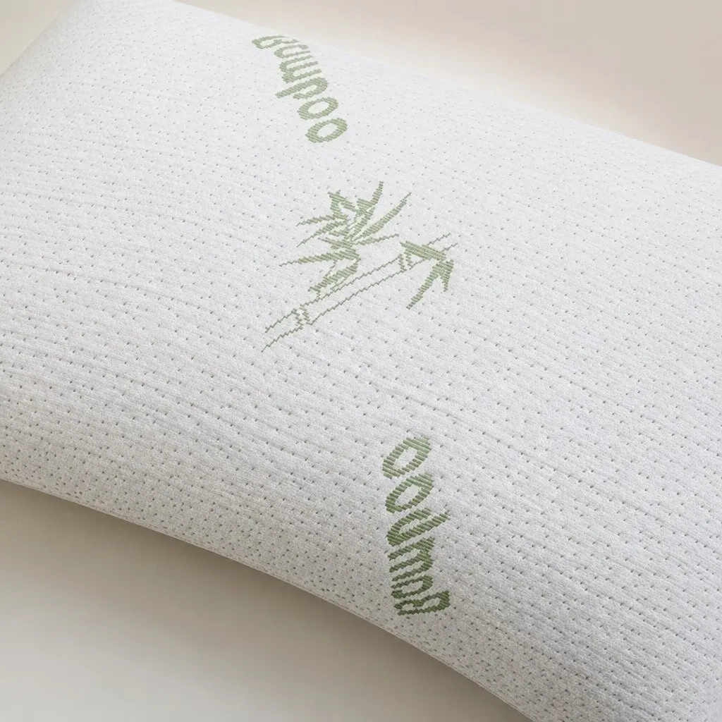 Memory Foam Pillow Neck Support 70cm x 40cm Bamboo Fabric Cover