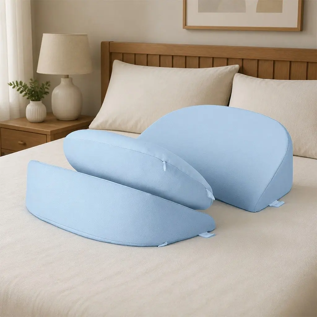 Pregnancy Pillow Full Body Maternity Support Adjustable Blue 40cm x 24cm x 12cm