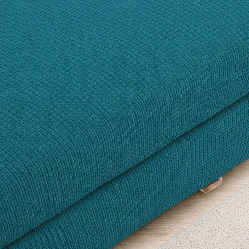 Sofa Cover Stretch Protector Removable Machine Washable 1 Seater Green 2 Piece