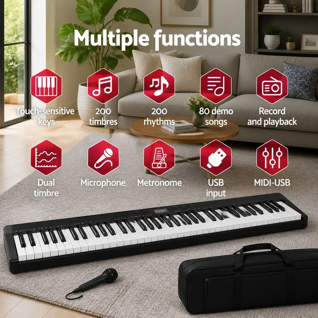 61-Key Foldable Piano for Music Makers