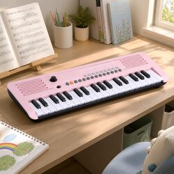 Beginner-Friendly 37-Key Digital Piano - Practical Pink Design