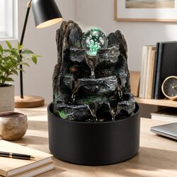 Tabletop Water Fountain with Calm Flow and Remote Control